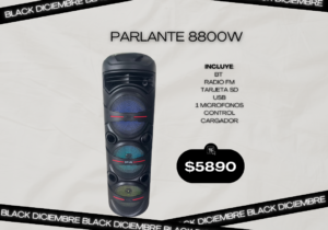 PARLANTE BT 8800W POTENCIA RGB